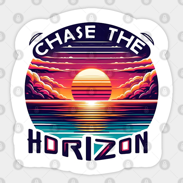 Chase The Horizon Sticker by MakerMind8.2